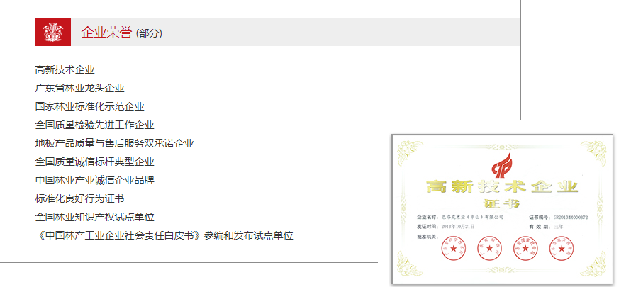 资质荣誉